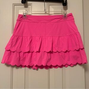Lilly Pulitzer UPF 50+ Luxletic Miesha Scallop Skort Aura Pink Size Medium